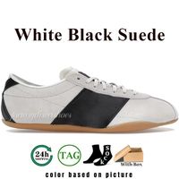 96 White Black Suede