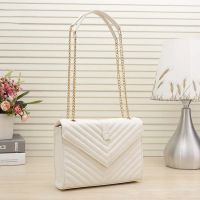 #1-white with gold chain