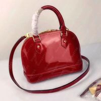 Shinny leather Red