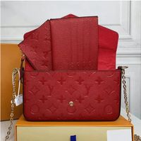 Red embossed