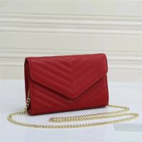 #3-red with gold chain