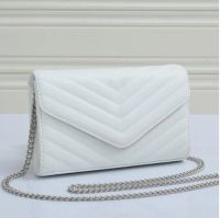 #2-white with silver chain