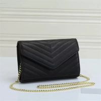 #3-black with gold chain