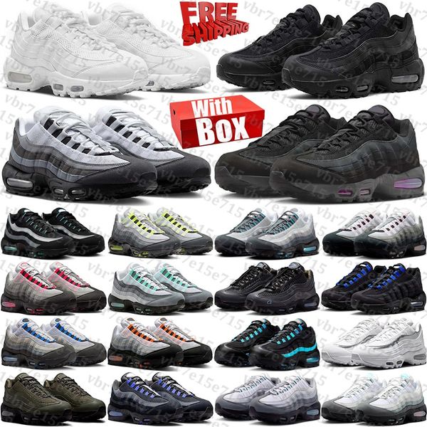 free shipping with box Designer 95 95s sneakers Running Shoes neon Pink Foam black trainers for mens womens chaussure black Outdoor men women Sports runners