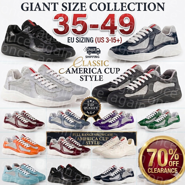 Free Shipping America Cups Casual Shoes Designer Trainers Men Women Cup Baskets Zapatillas Patent Leather Red Tag Turnschuhe Running Tech Sports Sneakers 35-49