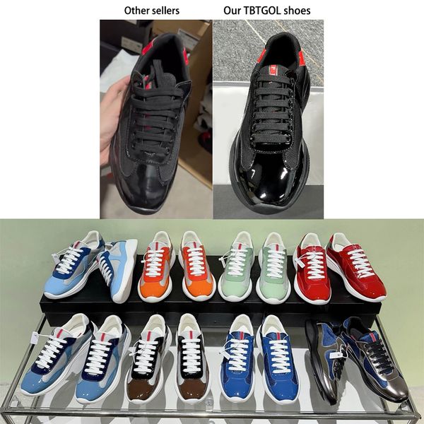 Designer Men Women Trainers Americas Cup Xl Leather Sneakers Luxury Premium Pearlized Canvas Shoes Flat Trainers Casual Outdoor Runner Sport Shoes High Quality 53