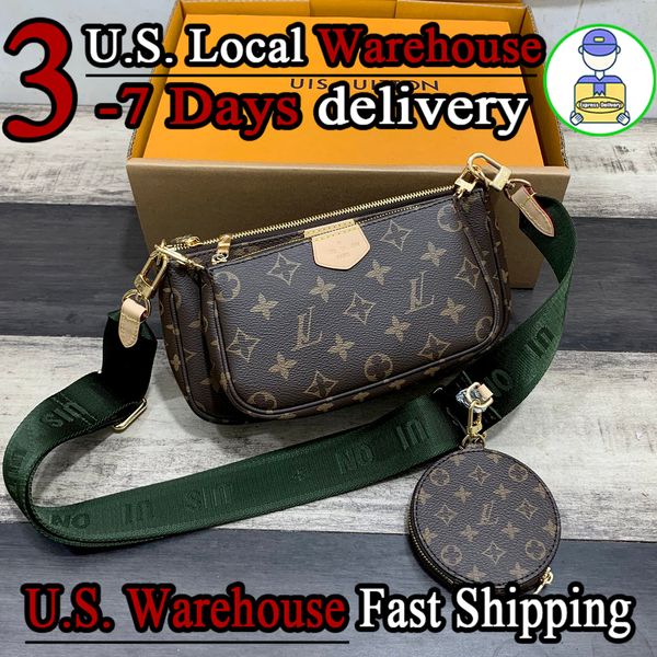 Designer bag Fashion Women's MULTI POCHETTE Shoulder bag Luxury bag Handbag Brown Old Flower Accessoires Crossbody bag Five in one Designer Purse 01