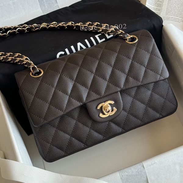10A Caviar cf Classic Designer bags Shoulder Bag Sheepskin Women's Crossbody Bags Diamond Pattern Metal Chain Doube C Letters Flap Closure Handbag cc bag 25bag