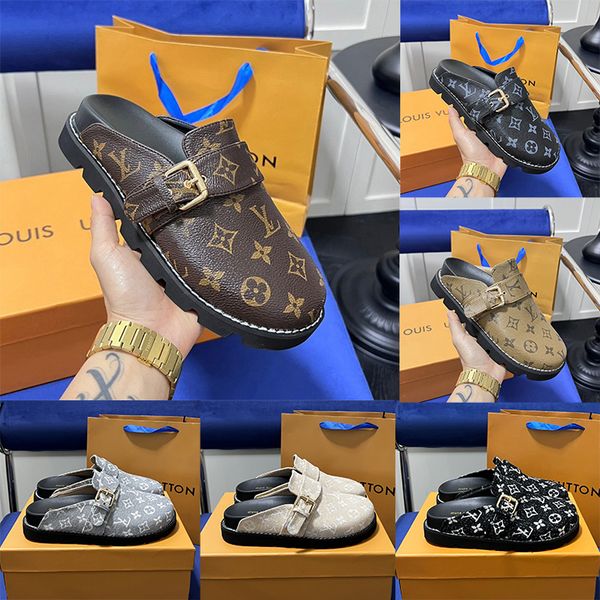 Designer sandals 1:1 fashionable and luxurious new slippers sandals with flat toe and non slip buckle classic sandals with letters men's and women's sizes 35-45 AAA