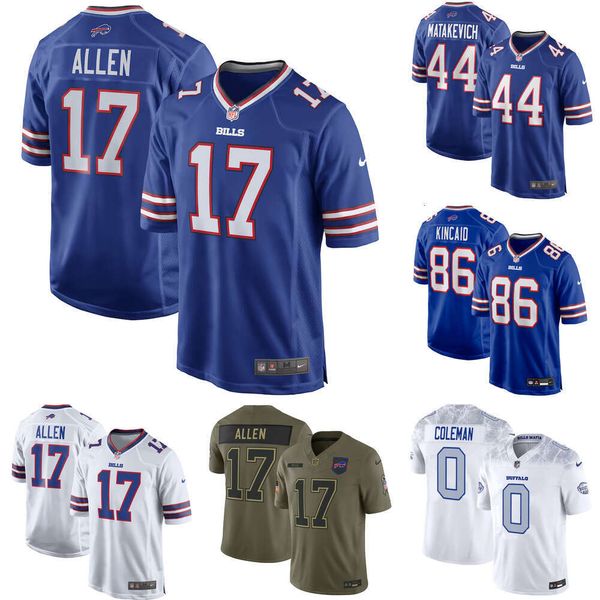 Men's Buffalo Bills Josh Allen #17 Royal Blue Official Team Game Jersey