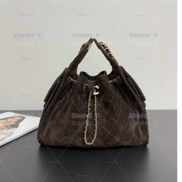 Evening Bags Designer shoulder diamond check long chain fashion bucket crossbody bag Big homeless person 25 suede leather grey casual luxury brand Medium hobo
